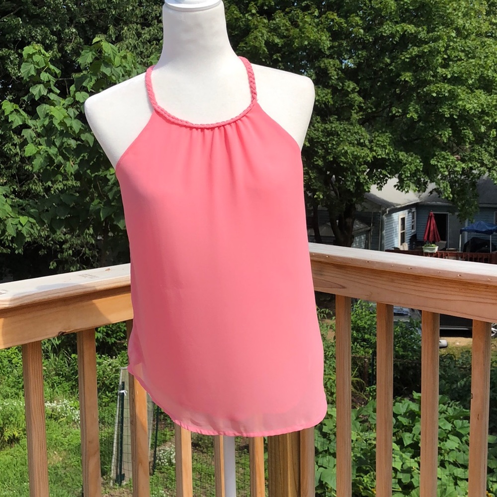 Pink flowy top